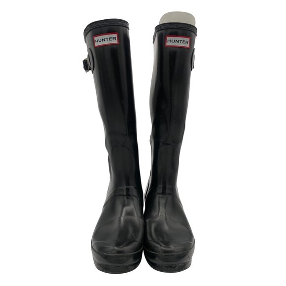 Women’s Hunter Black Rain Boots Size 7 - Picture 3 of 14